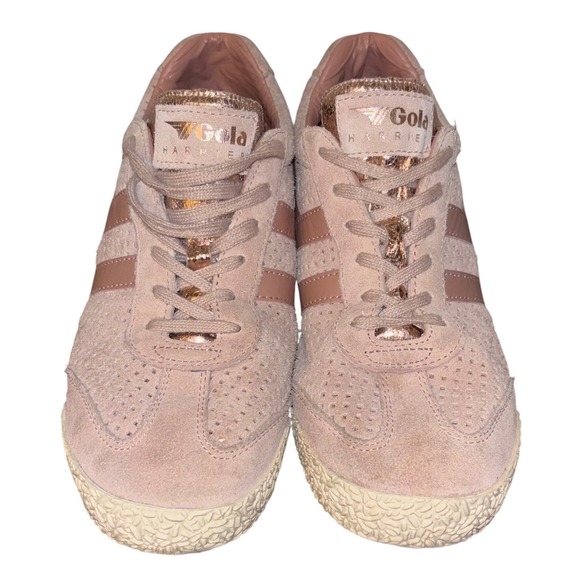 Gola Shoes - Gola Harrier | Women's US 9 EU 39-40 | Pink Suede Rose Gold Sneakers